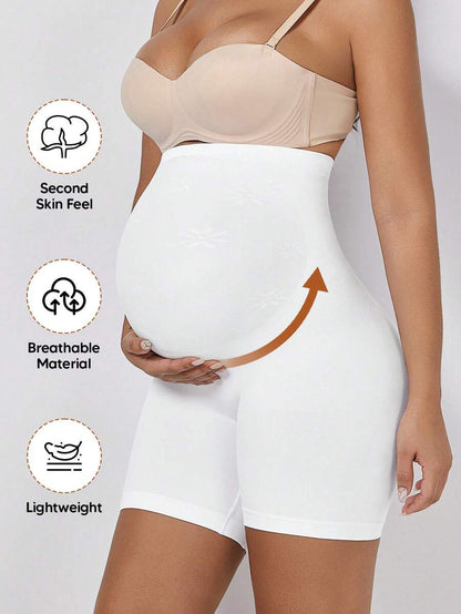 Pregnant Women's High Stretch Waist Maternity Leggings - Daily Wear Casual Summer