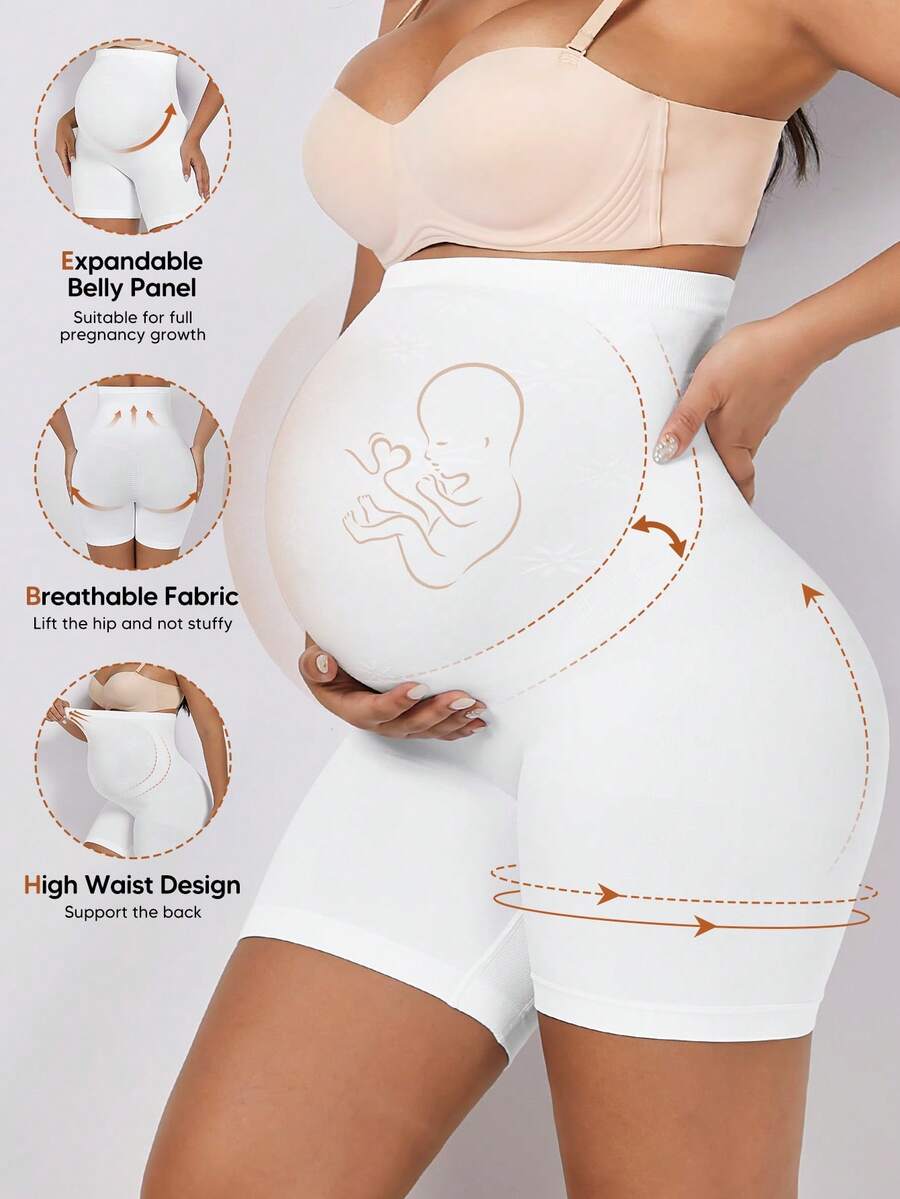Pregnant Women's High Stretch Waist Maternity Leggings - Daily Wear Casual Summer