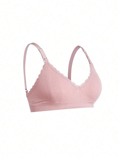Maternity Nursing Bra Set 3 Pack - Seamless Solid Color Minimalist High Quality Breastfeeding