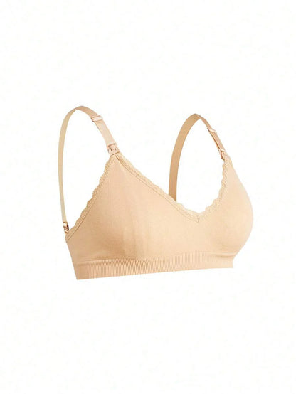 Maternity Nursing Bra Set 3 Pack - Seamless Solid Color Minimalist High Quality Breastfeeding