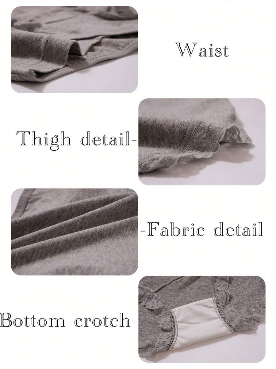 Maternity Cotton Underwear 4 Pack - Soft Pregnancy Under Bump Postpartum Briefs, Stretch Comfortable