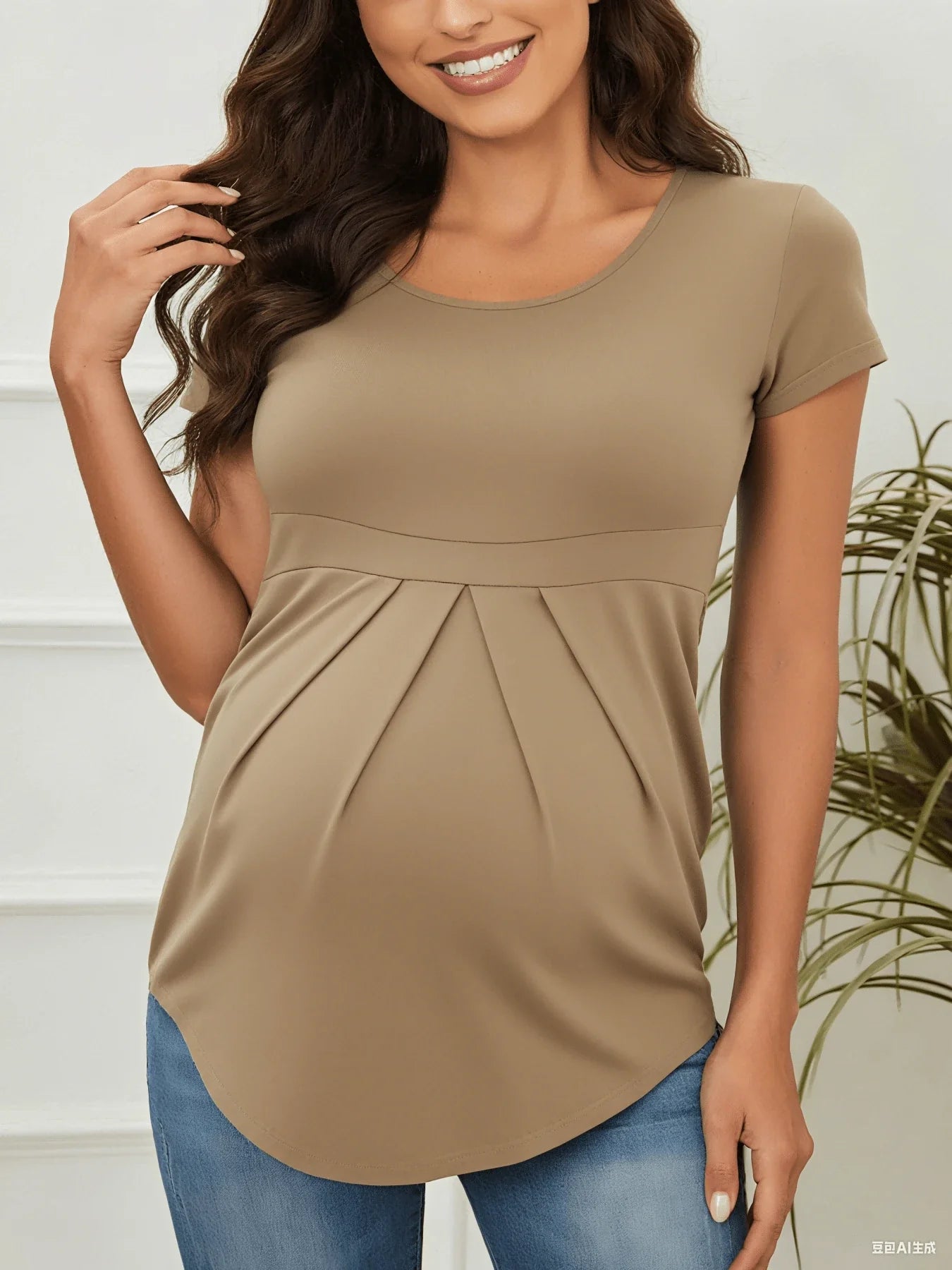 Maternity Vibrant Geometric Print Spaghetti Strap Dress Backless Loose Mini Cami Sun Dress for Beach Vacation