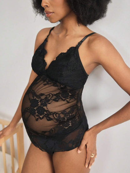 Maternity Floral Lace Nursing Camisole for Breastfeeding Mothers