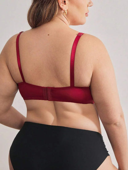 Plus Size Lace Nursing Bra - Hook Closure Underwire Lift Support, Breastfeeding Lingerie
