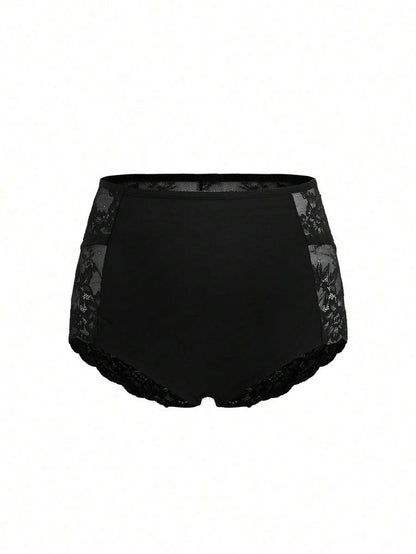 Maternity Panties - High Waist Hipster Belly Support Lace Patchwork Sexy Soft Stretch, Pregnancy