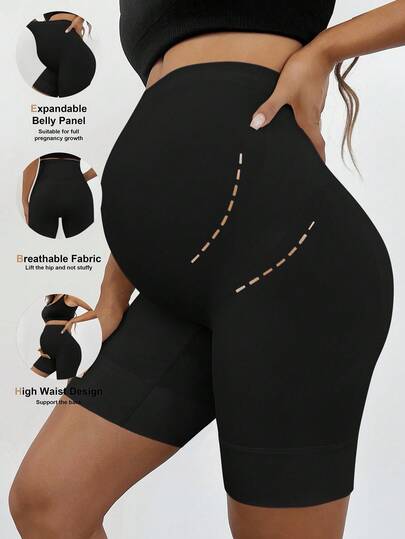 Fall Clothes,Autumn Clothes,Maternity Autumn Clothes Maternity Premium Maternity Shapewear, High Waisted Mid-Thigh Pregnancy Underwear Prevent Chaffing Soft Abdominal Support Maternity Biker Shorts Pregnancy Shorts Maternity Bike Shorts High Waisted