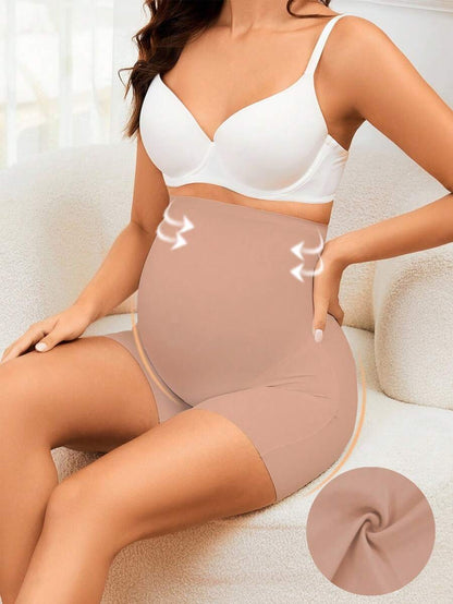 Maternity Seamless High Waist Solid Color Briefs Soft Stretch Comfortable Pregnancy Underwear for Women
