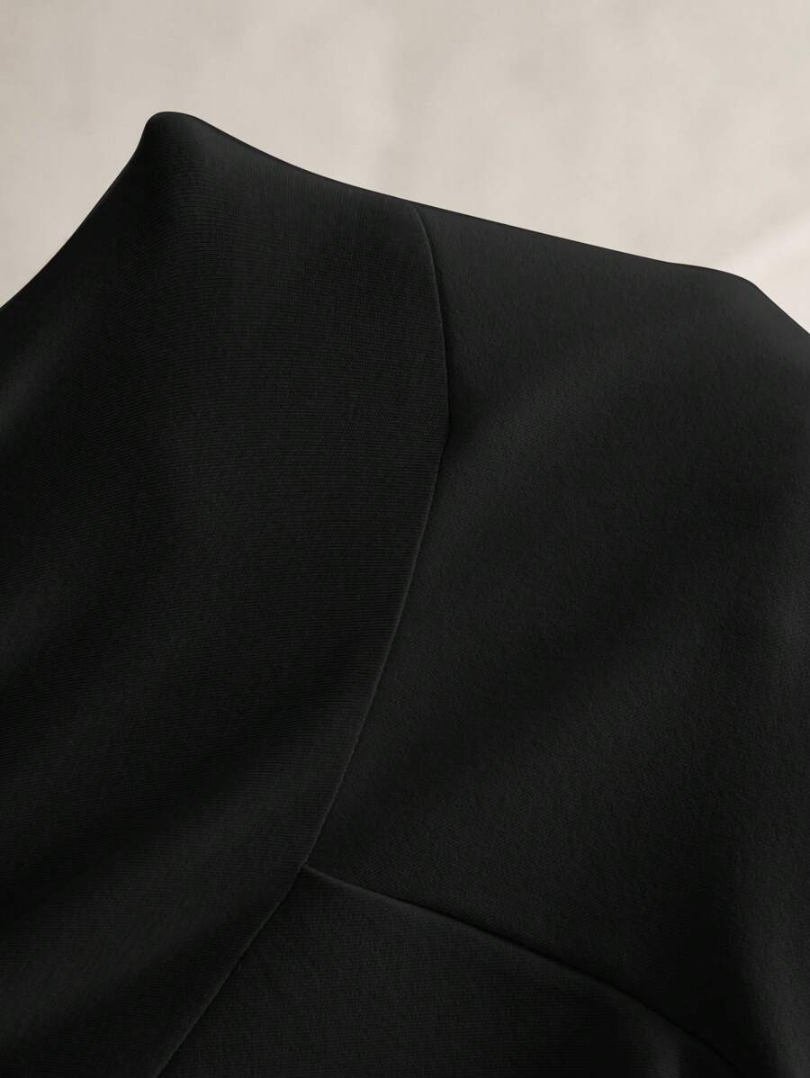 Maternity Tailored Office Pants - Adjustable Waist, Belly Support, Cropped, Black