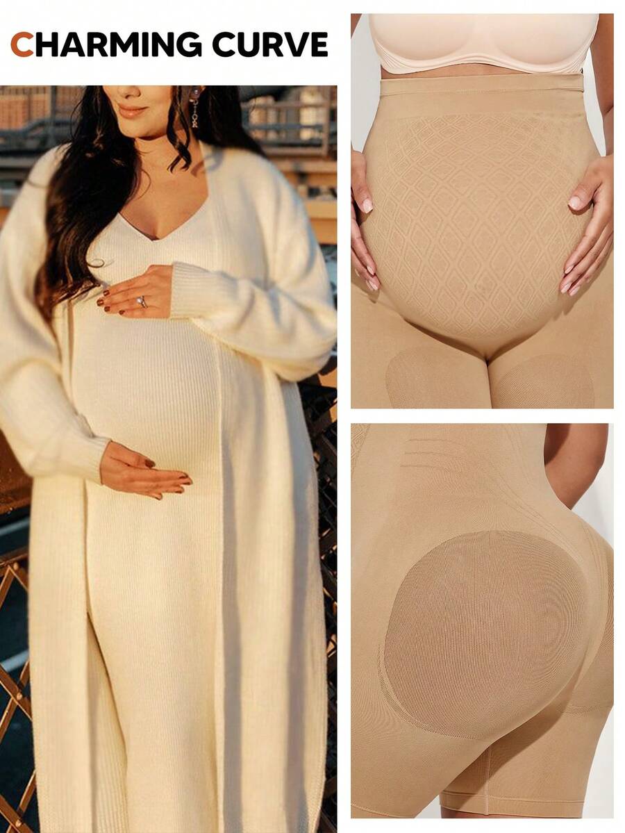 Maternity Shorts - Belly Support Mid-Thigh Yoga & Activewear Shorts