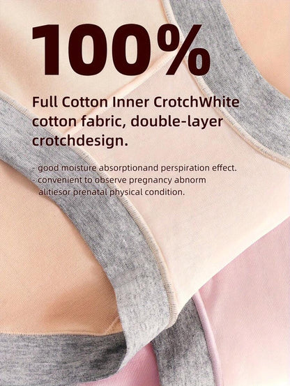 5 Pack Women’s Cotton Maternity Underwear Soft Healthy Pregnancy Panties Under Bump Postpartum Briefs for Moms