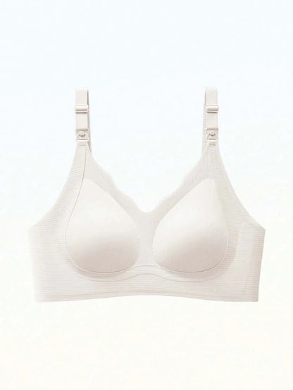 Maternity Nursing Bra Wireless Anti Sagging Postpartum Breastfeeding Bra Clip Open Lift Support Bra