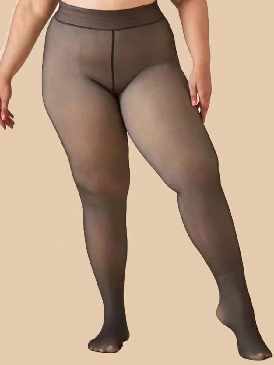 Maternity Footless Tights - 200D Opaque Thick Thermal Lined Leggings Warm, Winter Pregnancy