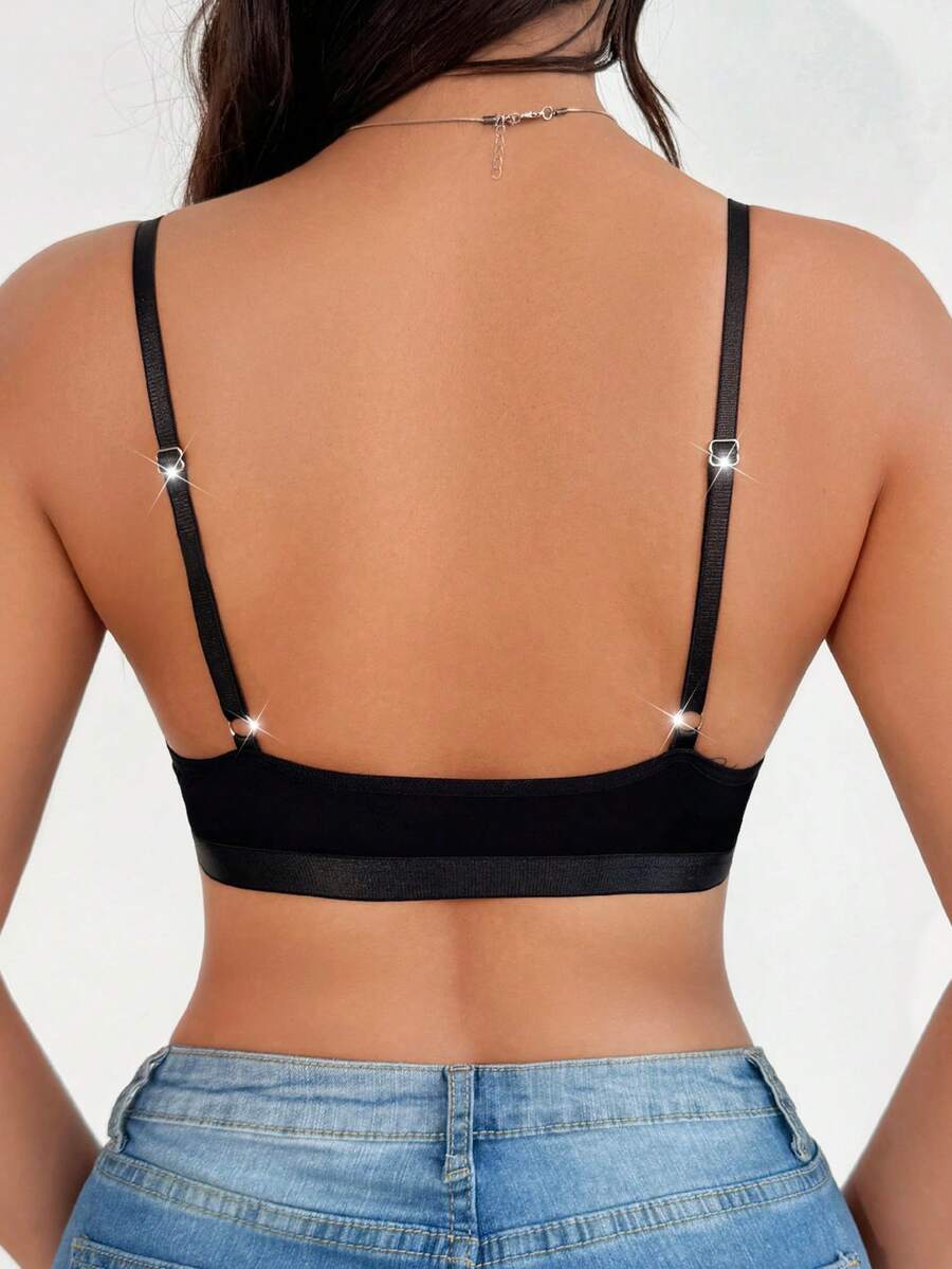 Maternity Black Lace Nursing Bra - Wireless Soft Knit Comfort Bralette with Adjustable Straps and Medium Stretch