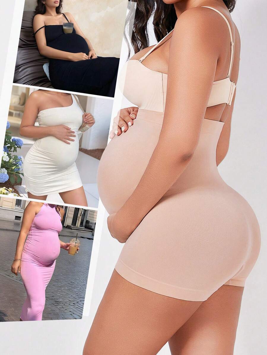 Maternity High Waist Belly Support Shorts - Expandable Panel Yoga Activewear