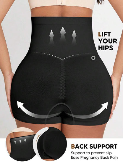 Hart & Haze Maternity Belly Support Shorts - High Waist Expandable Panel Yoga, Christmas Edition