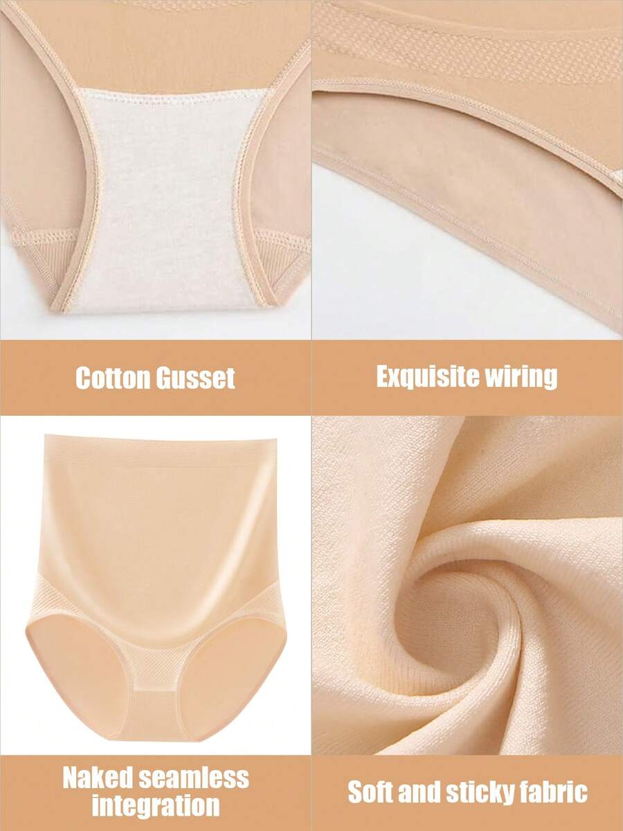 5PCS Maternity Solid Color High Waist Panties Soft Comfortable Stretch Pregnancy Underwear for Mothers