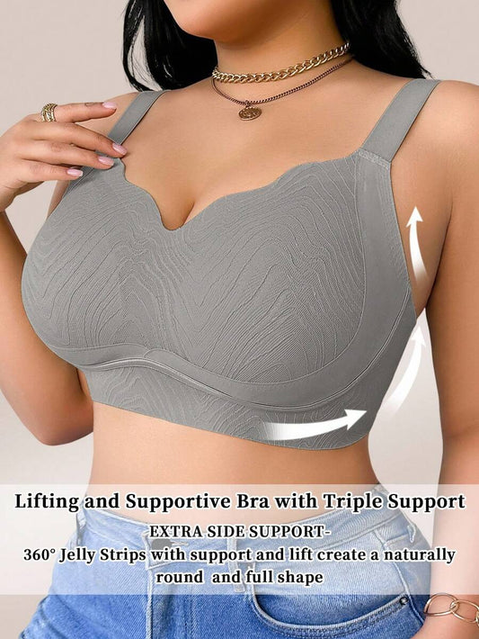 Women's Plus Size Seamless Wireless Bra - Comfortable Lifting Bralette