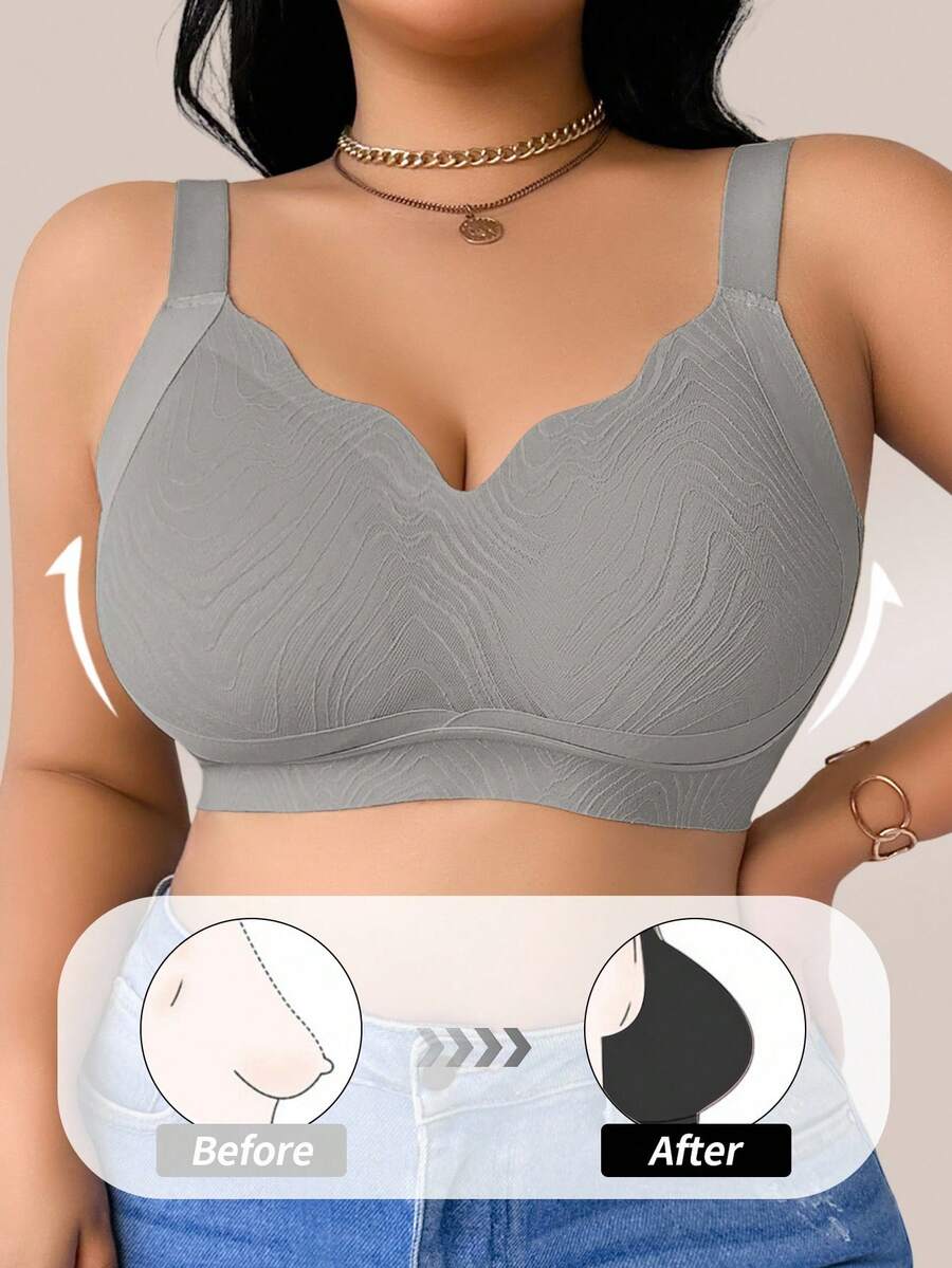 Women's Plus Size Seamless Wireless Bra - Comfortable Lifting Bralette