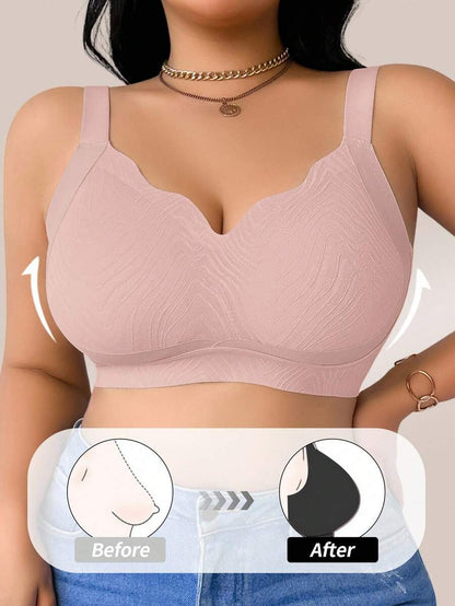 Women's Plus Size Seamless Wireless Bra - Comfortable Lifting Bralette