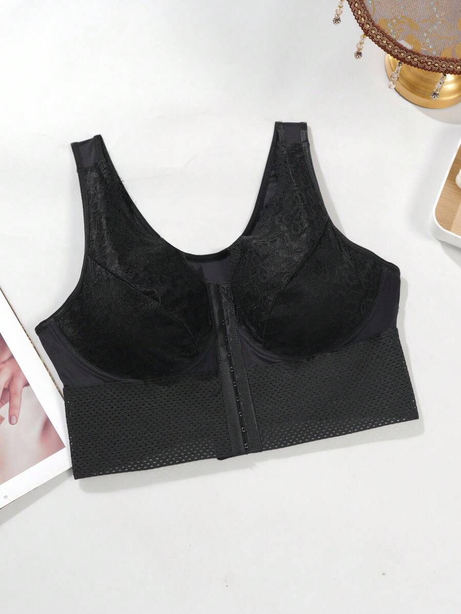 Women's Plus Size Lace Patchwork Shaping Camisole - Sexy Solid Color Body Shaper