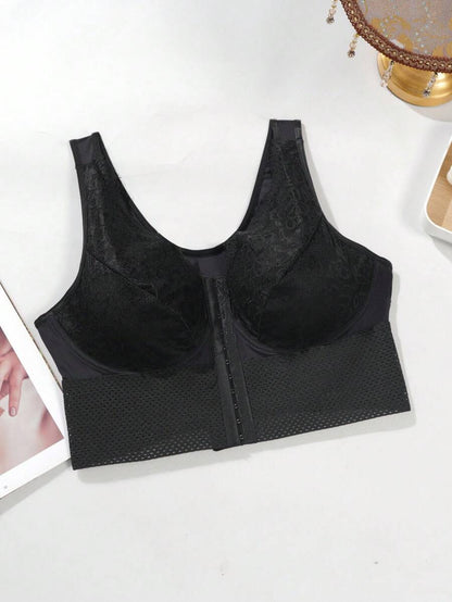 Women's Plus Size Lace Patchwork Shaping Camisole - Sexy Solid Color Body Shaper