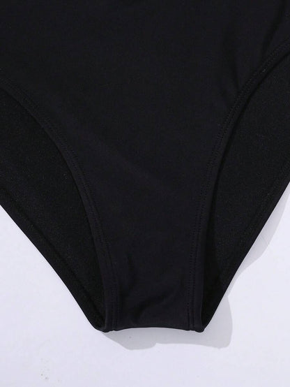Women's Minimalist Solid Bikini Set - Halter, Criss Cross, High Waist, Red