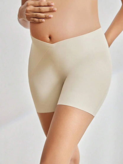 Maternity Underwear - Adhesive Solid Color Elastic Waist Soft Stretch Seamless, Daily Wear