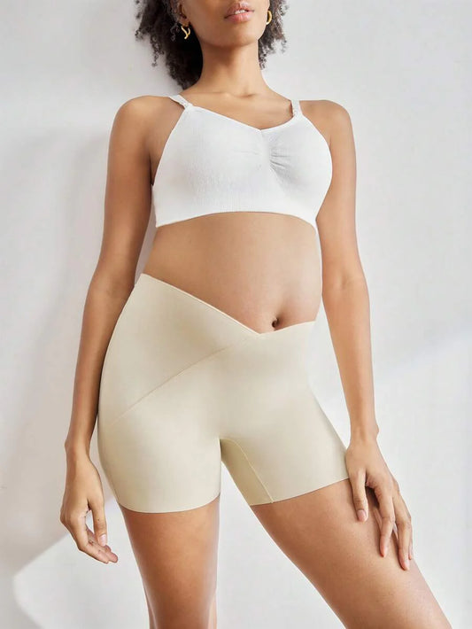 Maternity Underwear - Adhesive Solid Color Elastic Waist Soft Stretch Seamless, Daily Wear