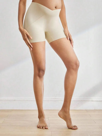 Maternity Underwear - Adhesive Solid Color Elastic Waist Soft Stretch Seamless, Daily Wear