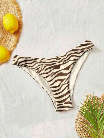 Bellisia Summer Beach Zebra Striped Underwire Bikini Set