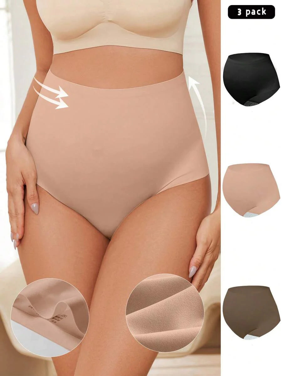 Maternity Underwear Set 3 Pack - Seamless High Waist Soft Everyday, Nursing Support Briefs