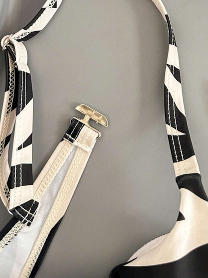 Bellisia Summer Beach Zebra Striped Underwire Bikini Set
