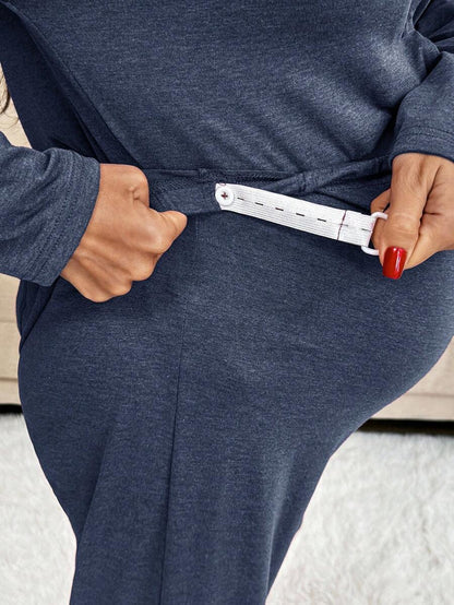 Khaki 2 Piece Maternity Loungewear Set - V-Neck Button Front Long Sleeve Top and Pants - Casual Loose Fit Maternity Sleepwear Suit