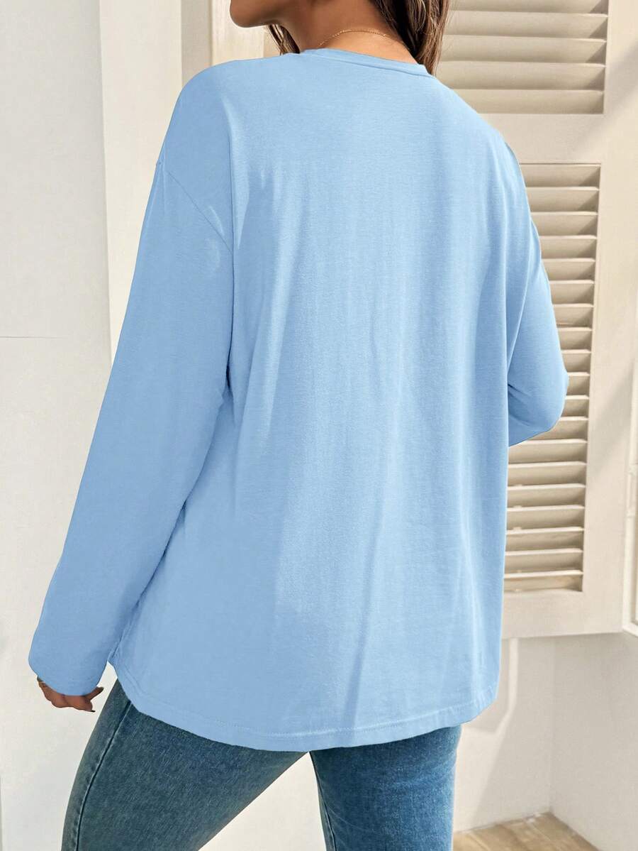 Black Cotton Mama Letter Nursing Sweatshirt Loose Fit Round Neck Long Sleeve Breastfeeding Top for New Moms Casual Maternity Streetwear