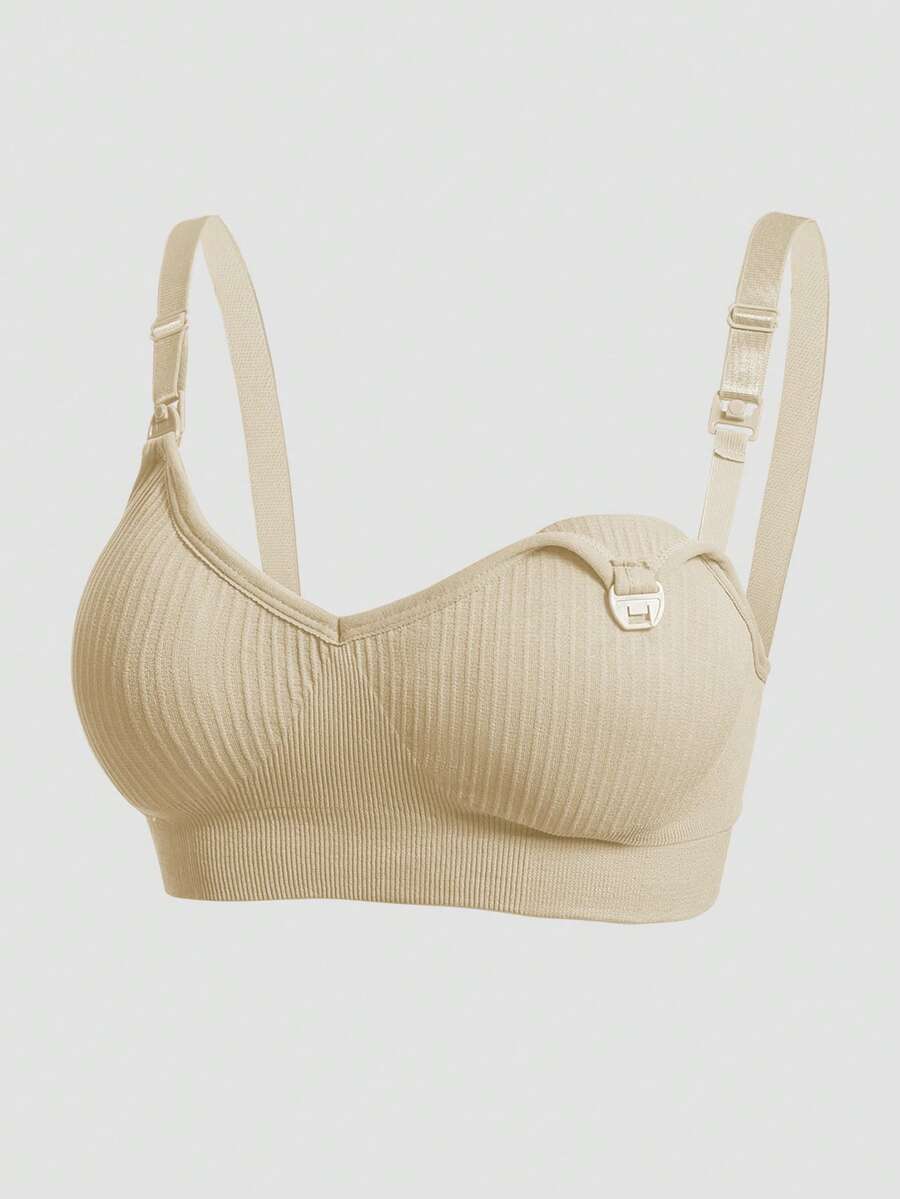 3-Pack Seamless Maternity Nursing Bras, Wireless Front-Snap Breastfeeding Sleep Bra with Removable Padding, Multicolor Set