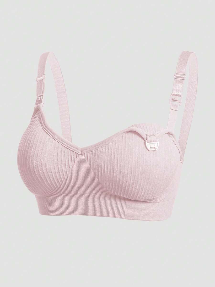3-Pack Seamless Maternity Nursing Bras, Wireless Front-Snap Breastfeeding Sleep Bra with Removable Padding, Multicolor Set