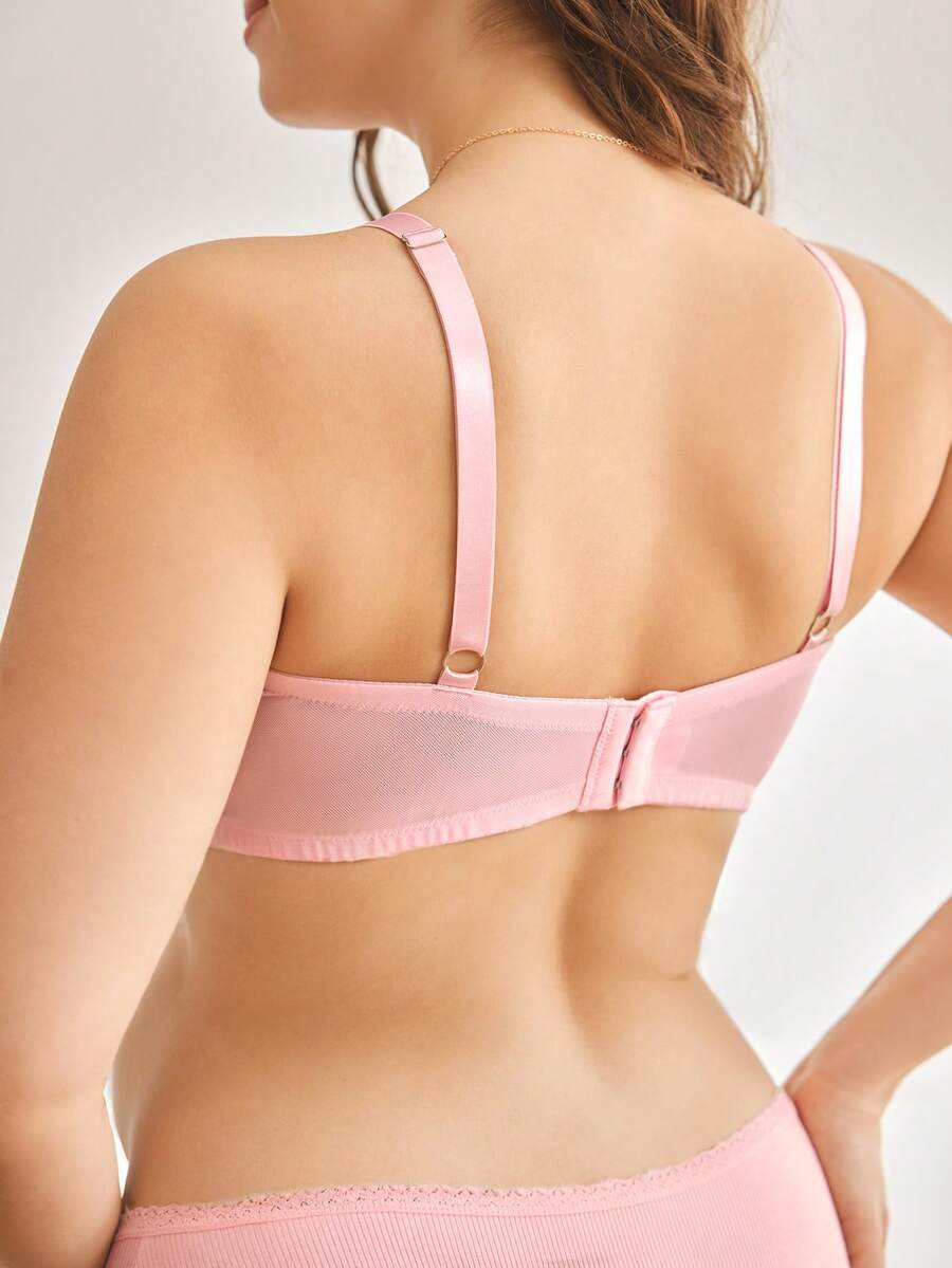 Plus Size Underwire Nursing Bra - Lace Maternity Bra with Hooks
