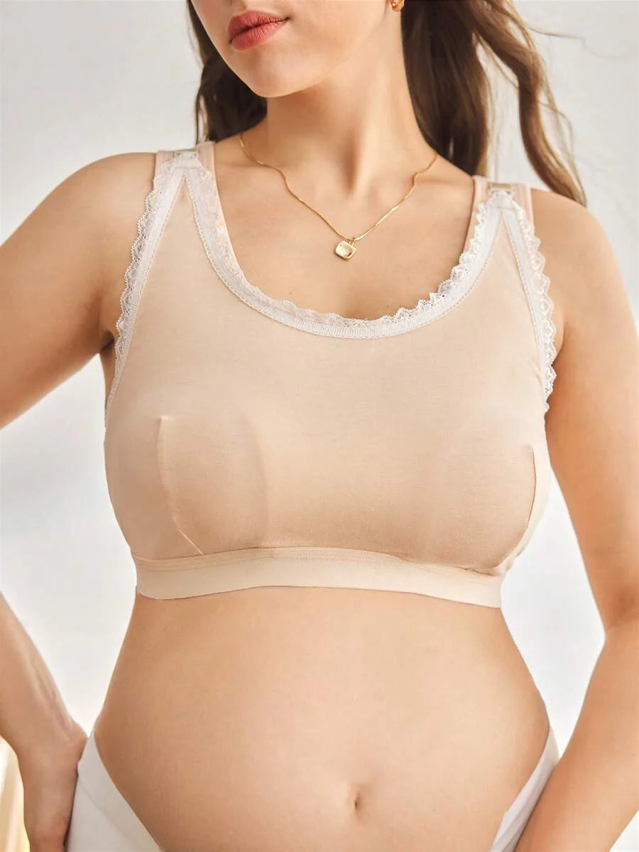 Plus Size Nursing Bra for Women - Comfortable Maternity Lace Bra