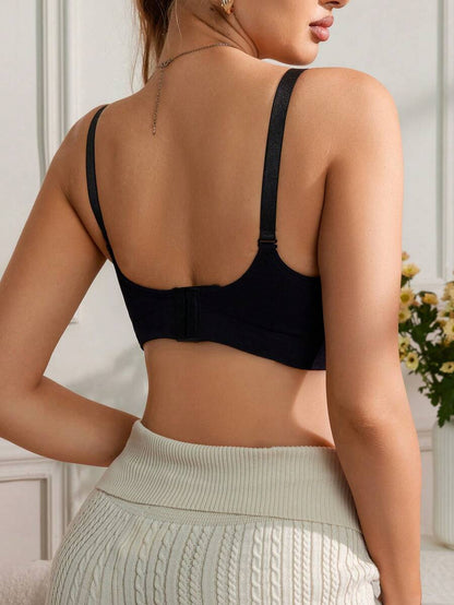 3-Pack Seamless Nursing Bras in Black, Burgundy & Nude, Wireless Maternity Sleep Bra with Front Clasp and Removable Padding