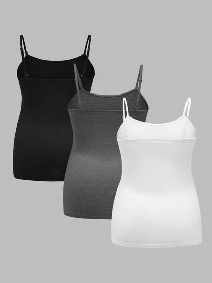 Multicolor Minimalist Ruched Maternity Cami - Slim Fit Spaghetti Strap High Stretch Knitted Tank Top for Pregnant Women Daily Wear