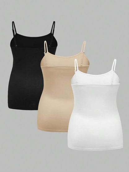 Multicolor Minimalist Ruched Maternity Cami - Slim Fit Spaghetti Strap High Stretch Knitted Tank Top for Pregnant Women Daily Wear