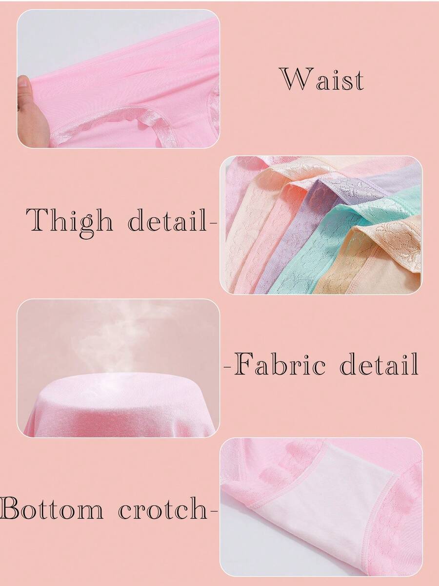 Maternity Underwear 6 Pack - Low Waist U-Shaped Belly Support Seamless Cotton, Anti-Bacterial