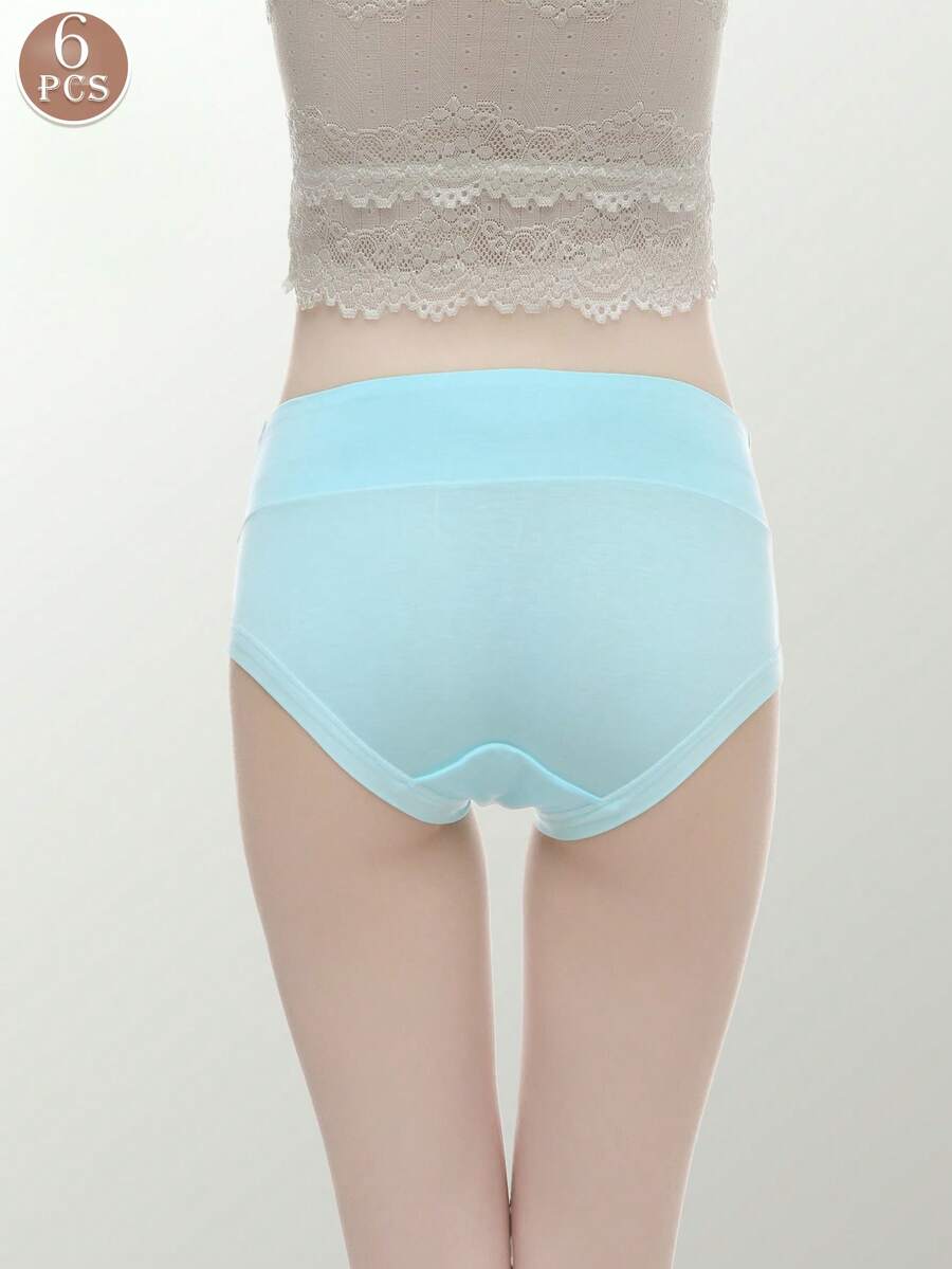 Maternity Underwear 6 Pack - Low Waist U-Shaped Belly Support Seamless Cotton, Anti-Bacterial