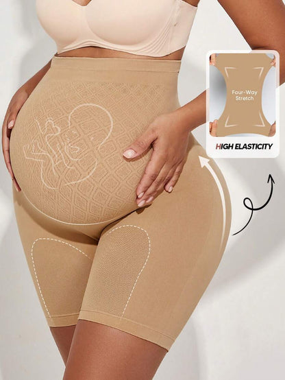 Maternity Shorts - Belly Support Mid-Thigh Yoga & Activewear Shorts