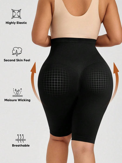 Maternity Seamless High Waist Shorts - Soft Expandable Panel Belly Support