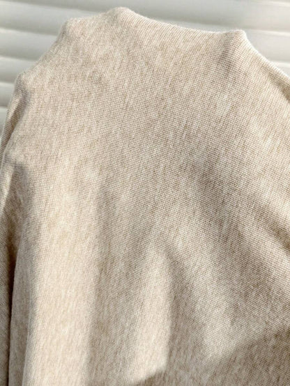 Maternity T-Shirt - Khaki V-Neck Long-Sleeved Ruffled Slim-Fit, Autumn Winter Maternity Wear