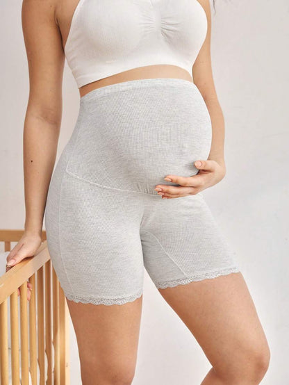 Maternity Briefs - Solid Color Rib Knit High Waist Soft Comfortable Stretch, Pregnancy Daily Wear