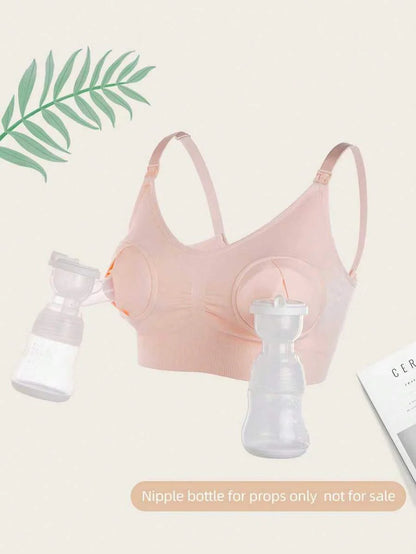 Pink Seamless Wire-Free Nursing Bra - Soft Comfort Fit