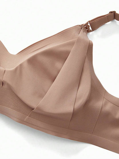 Maternity Solid Color Adjustable Strap Nursing Bra Women Comfortable Wireless Breastfeeding Support Bra