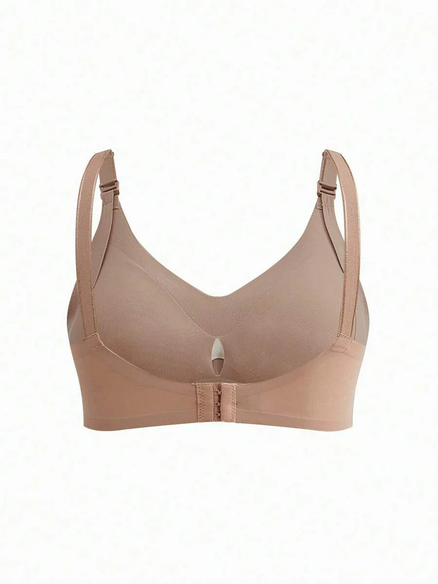 Maternity Solid Color Adjustable Strap Nursing Bra Women Comfortable Wireless Breastfeeding Support Bra